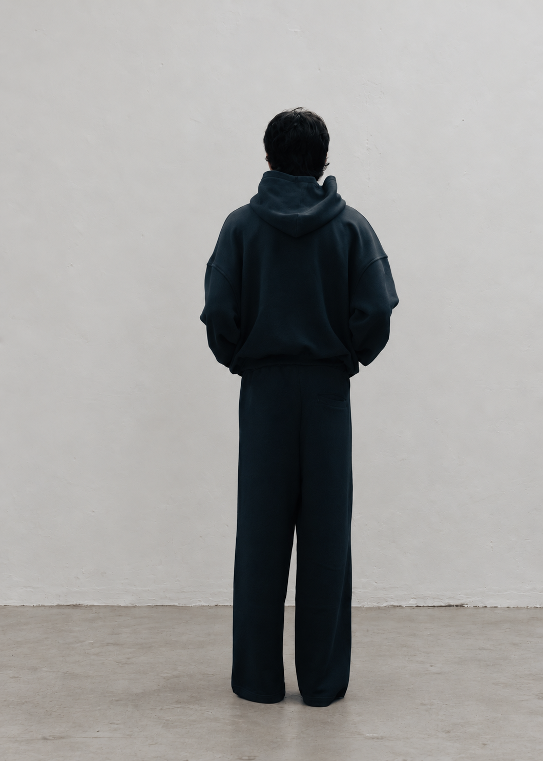 BLACK UNIFORM ZIP HOODIE