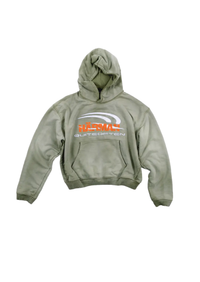 HÄRMAN QUITEOFTEN LOGO GREEN FADED HOODIE
