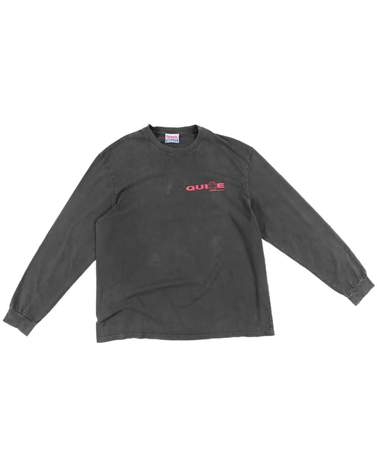 BLACK DISTRESSED CROSS LONGSLEEVE