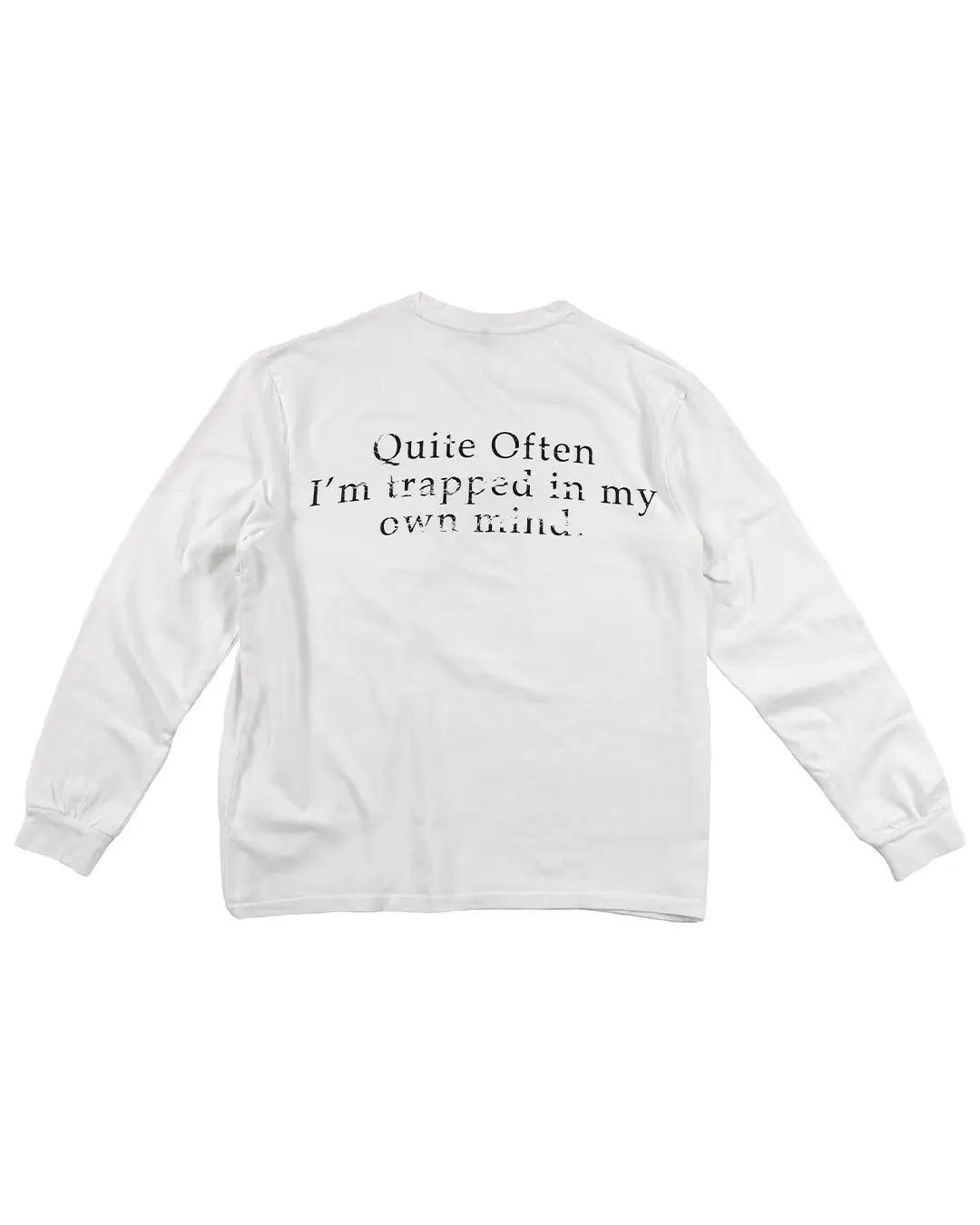 WHITE TRAUMA STAR LONGSLEEVE