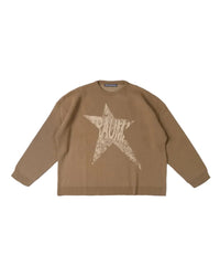 BROWN TRAUMA STAR KNIT