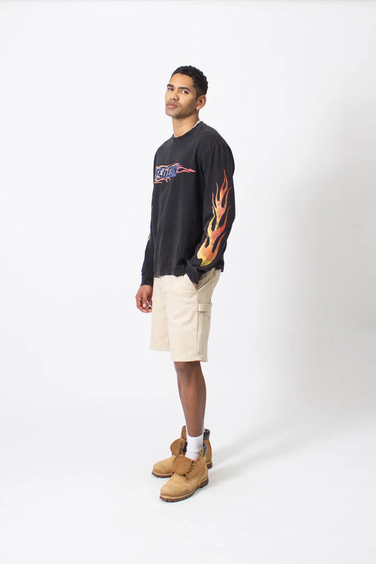 BLACK FLAME LOGO LONGSLEEVE