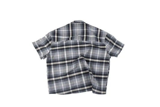 SHORT SLEEVE FLANNEL SHIRT GREY