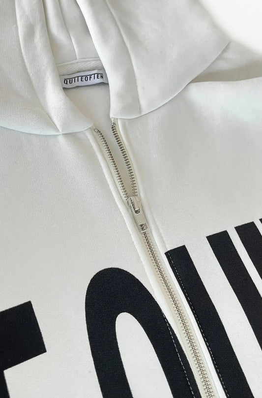 BE QUITE ZIP HOODIE
