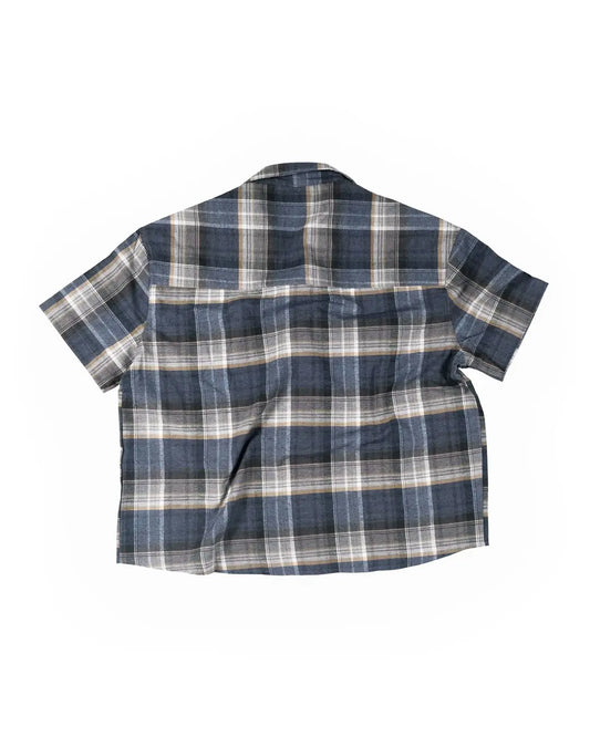 SHORT SLEEVE FLANNEL SHIRT BLUE