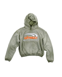 HÄRMAN QUITEOFTEN LOGO GREEN FADED HOODIE