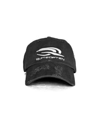 BLACK DISTRESSED SPORTS LOGO HAT