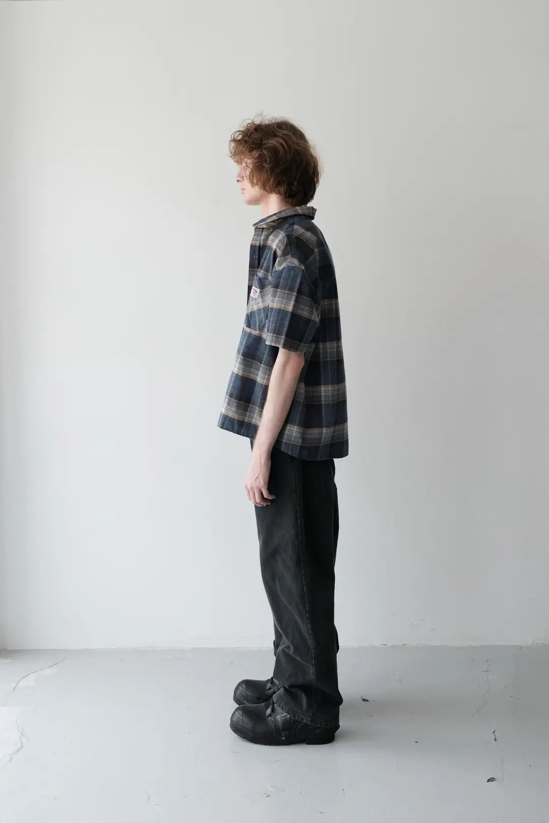 SHORT SLEEVE FLANNEL SHIRT BLUE