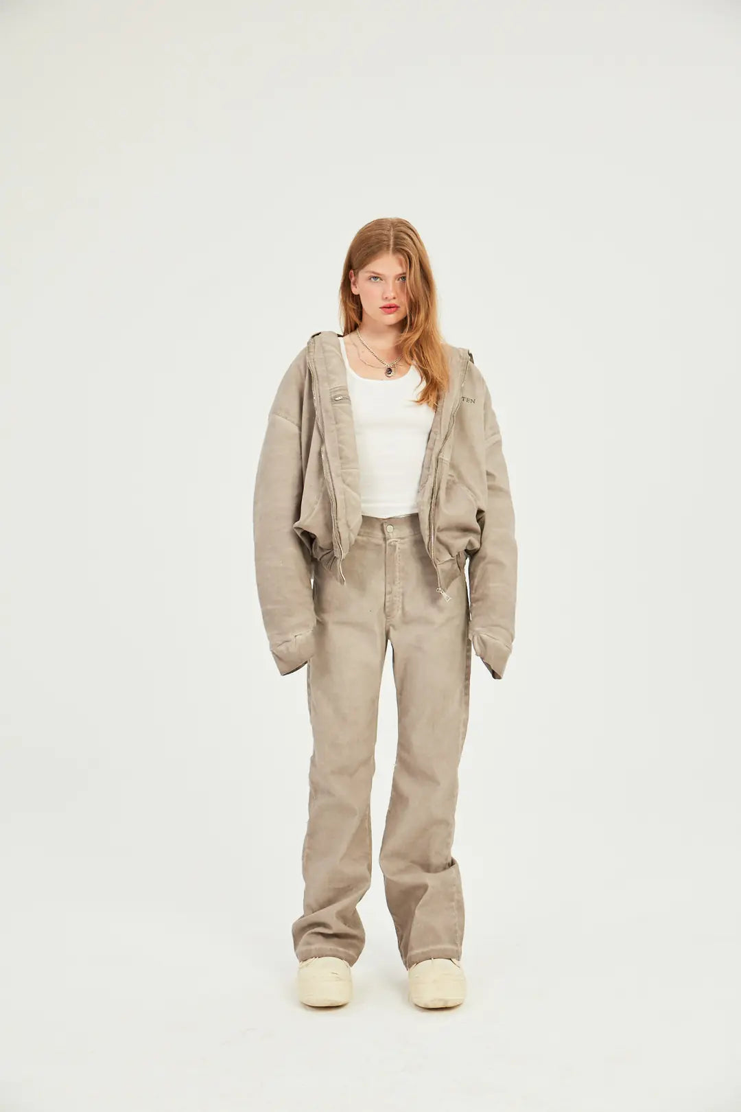WASHED CANVAS HOODED JACKET