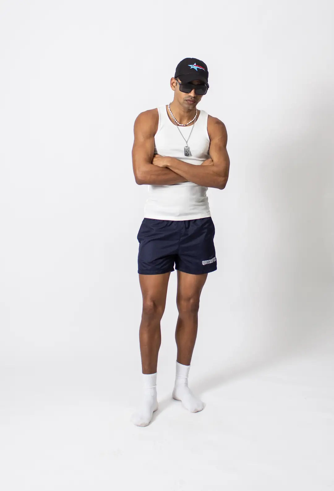 DARK BLUE SWIMWEAR SHORTS