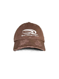 BROWN DISTRESSED SPORTS LOGO HAT