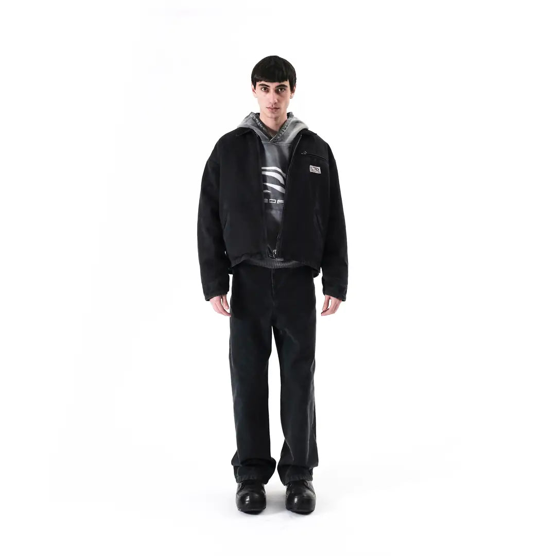 BLACK WASHED WORK PANTS