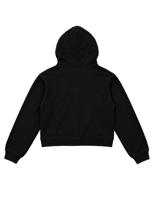 RED ON BLACK COLLEGE ZIP HOODIE