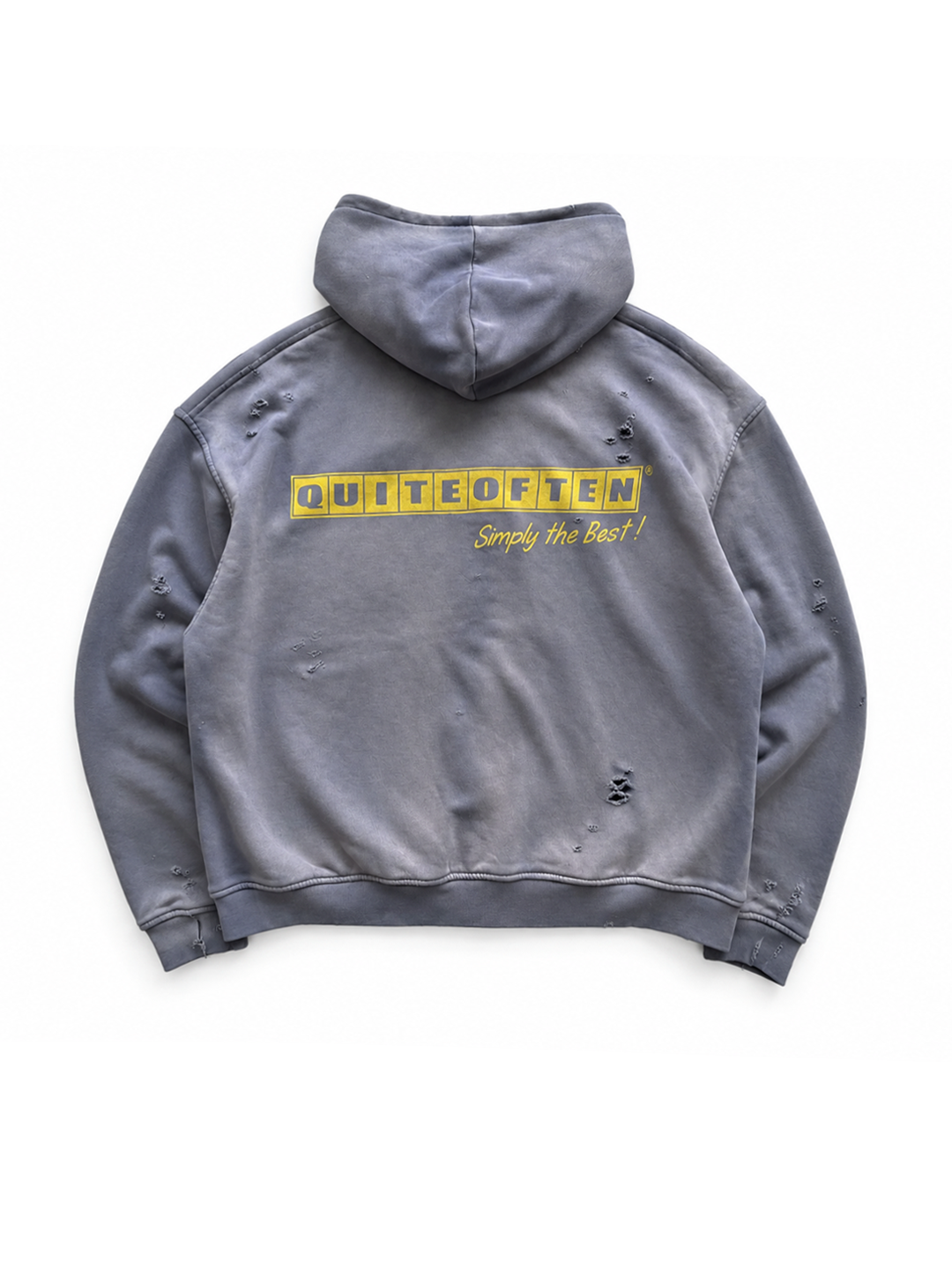 DOUBLE LAYERED WAFFLE LINED HOODIE LILAC