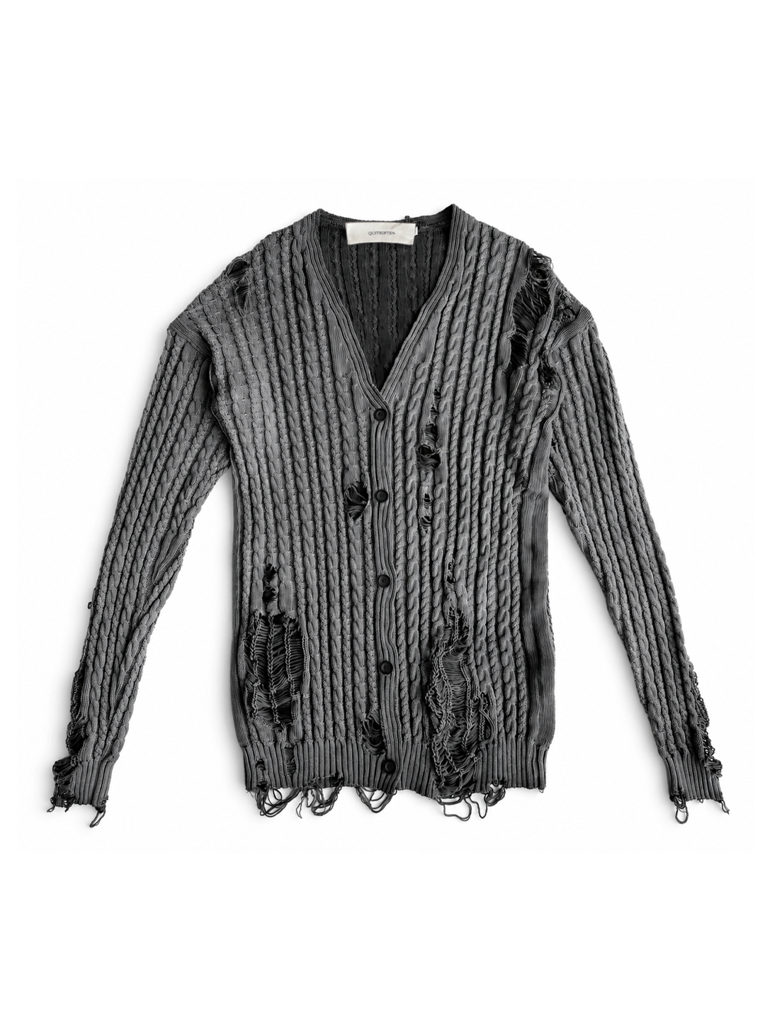 LONG DISTRESSED CARDIGAN
