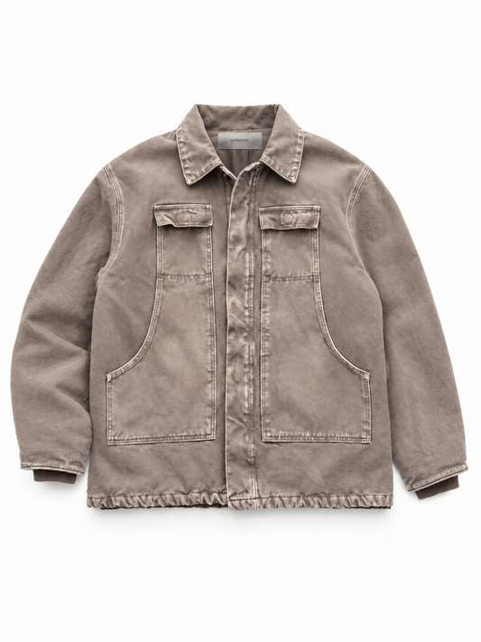 WASHED SAND-COLORED CHORE JACKET