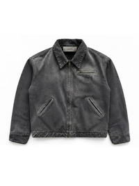 WASHED BLACK ZIP JACKET