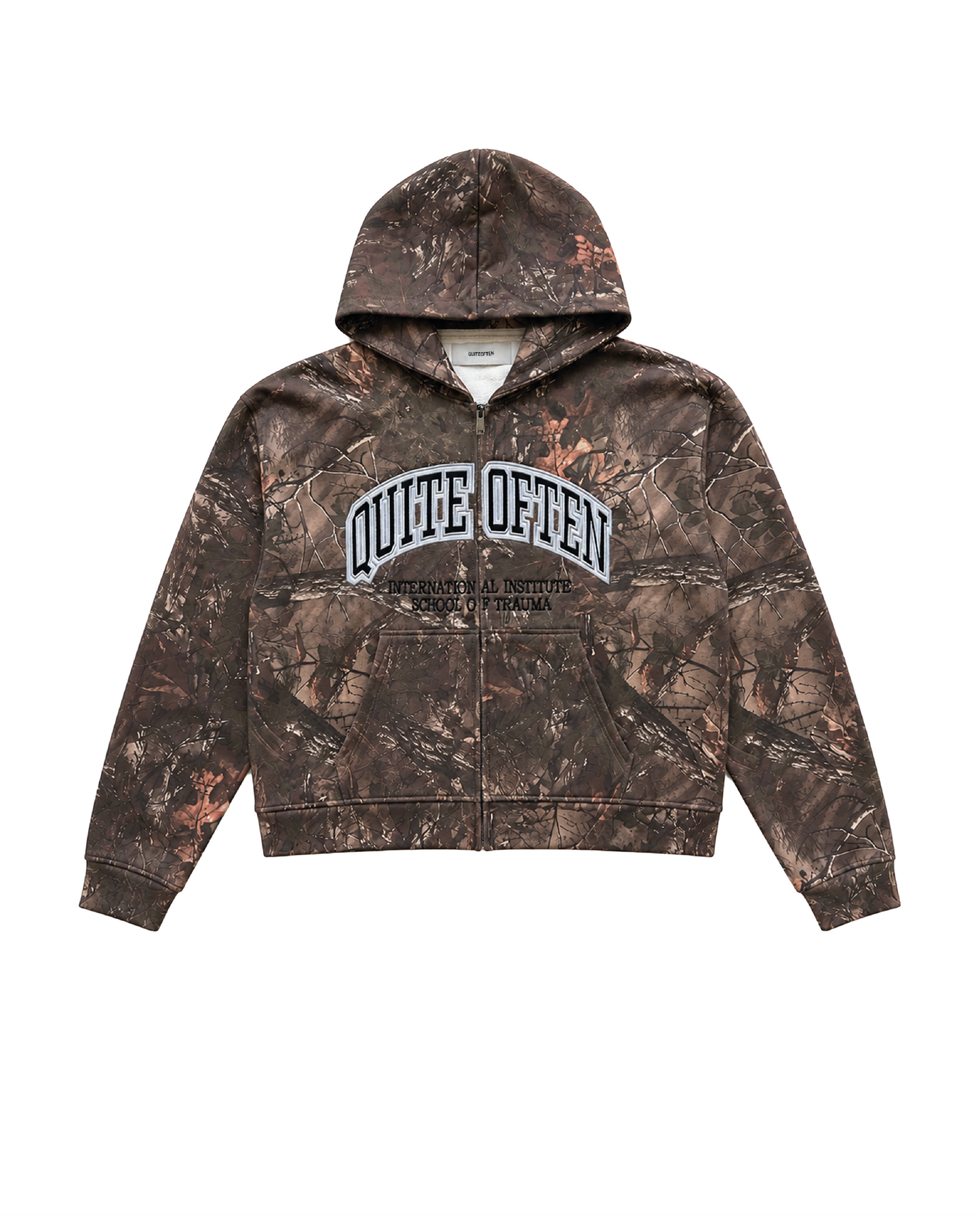 CAMO COLLEGE ZIP HOODIE