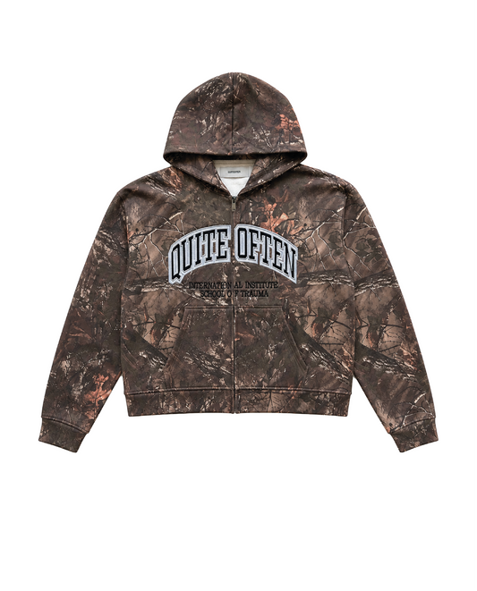 CAMO COLLEGE ZIP HOODIE