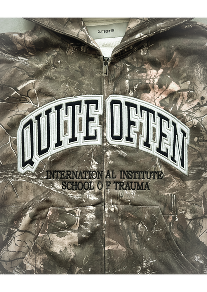 CAMO COLLEGE ZIP HOODIE