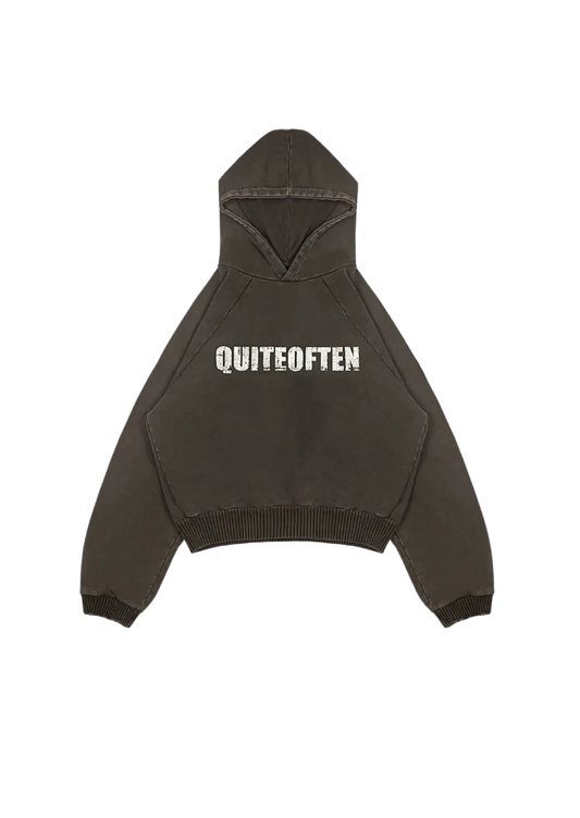 BROWN LOGO HOODIE