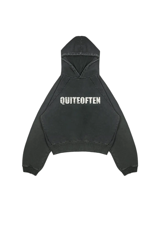 DARK GREY LOGO HOODIE