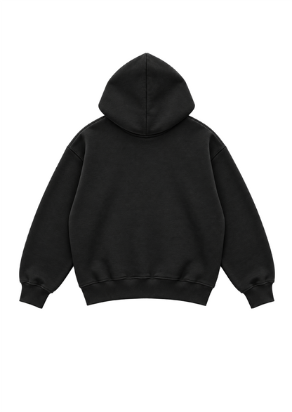 BLACK UNIFORM ZIP HOODIE