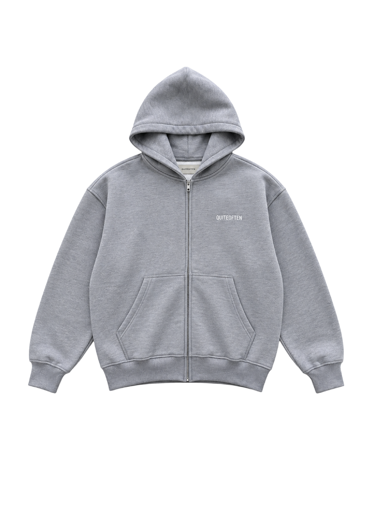 GREY UNIFORM ZIP HOODIE