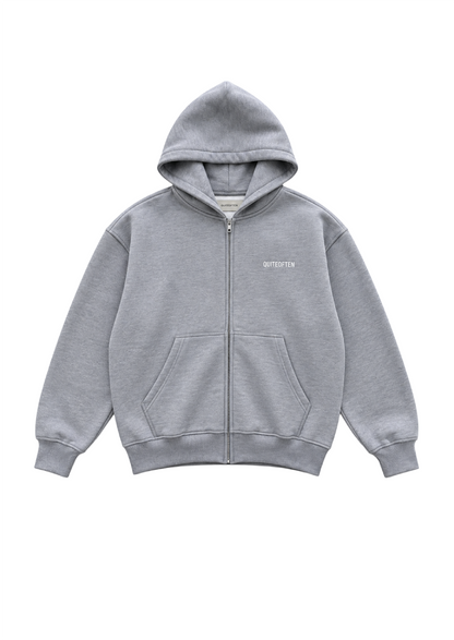GREY UNIFORM ZIP HOODIE