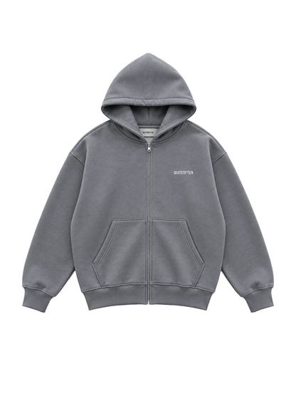 ANTHRACITE UNIFORM ZIP HOODIE