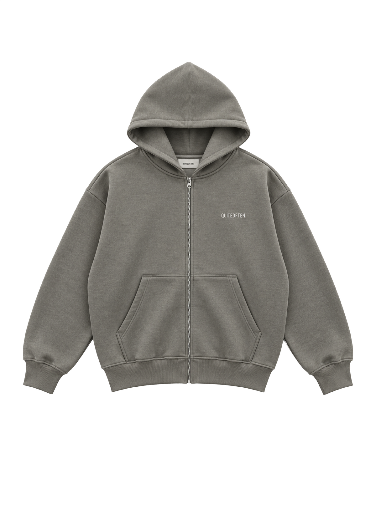 KHAKI UNIFORM ZIP HOODIE