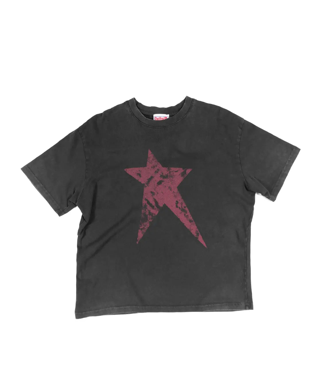 BLACK CROPPED  TRAUMA STAR TEE