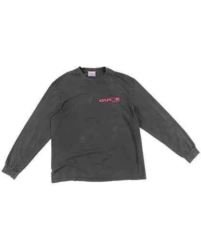 BLACK DISTRESSED CROSS LONGSLEEVE
