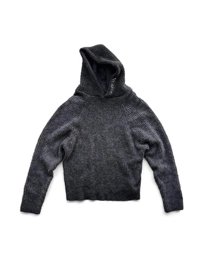Logo Hand-Embroıdered Hooded Knıt Sweater