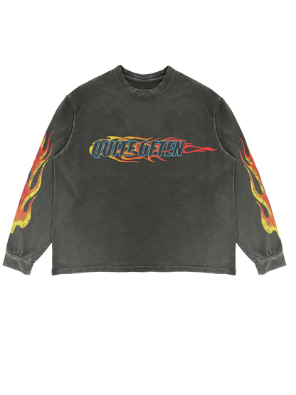 GREY FLAME LOGO LONGSLEEVE