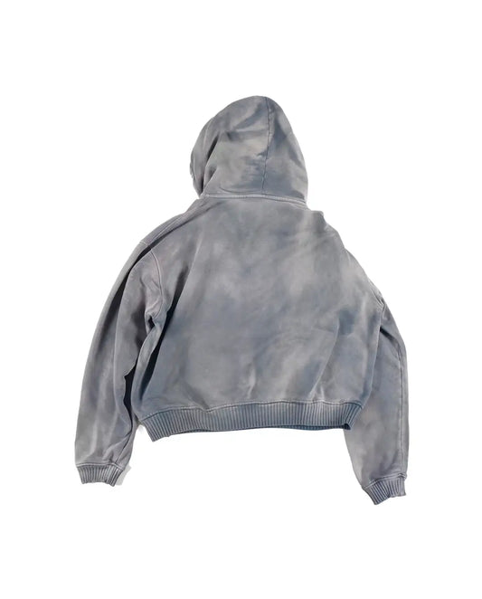 GREY FADED LOGO HOODIE