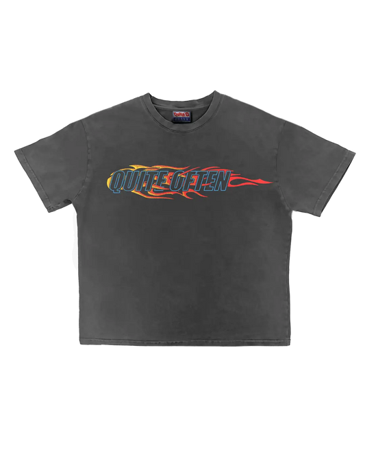 GREY FLAME LOGO TEE
