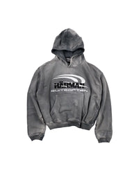 HÄRMAN QUITEOFTEN LOGO FADED HOODIE GREY