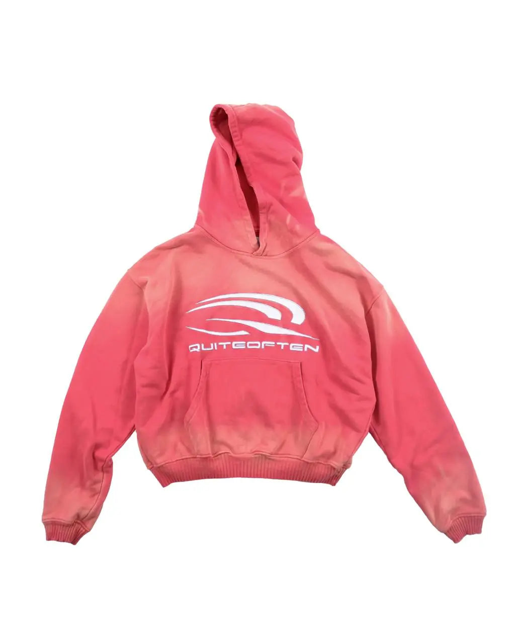 RED FADED LOGO HOODIE