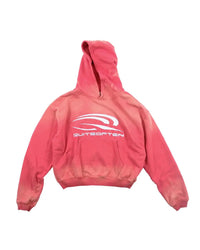 RED FADED LOGO HOODIE