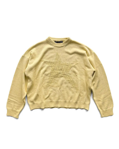 BUTTER YELLOW TRAUMA STAR KNIT