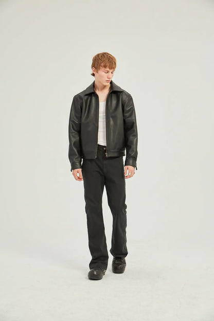 BLACK LEATHER JACKET