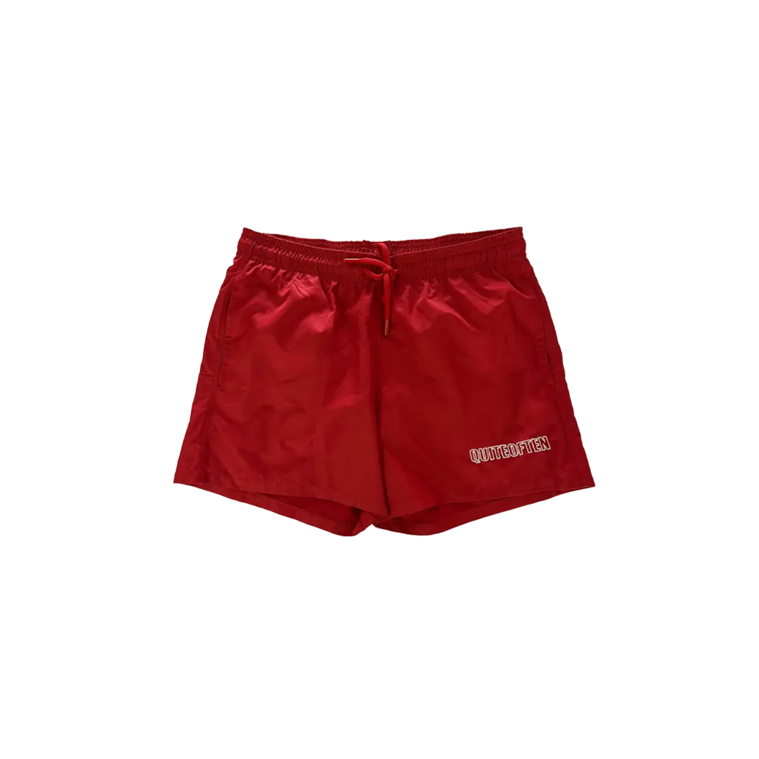 RED SWIMWEAR SHORTS
