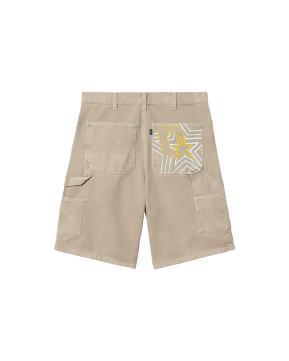 CREME DOUBLE KNEE SHORTS