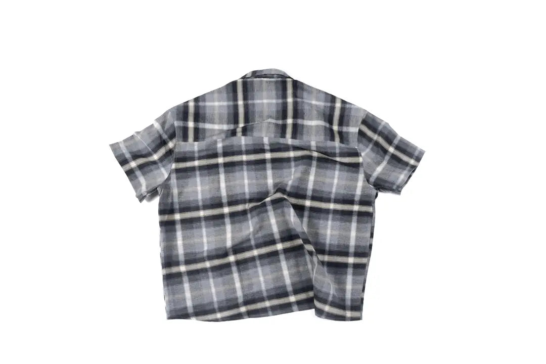 SHORT SLEEVE FLANNEL SHIRT GREY