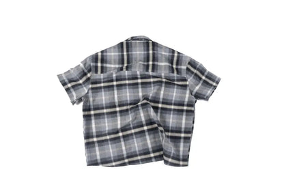 SHORT SLEEVE FLANNEL SHIRT GREY