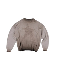 WASHED TRAUMA STAR KNIT SAND