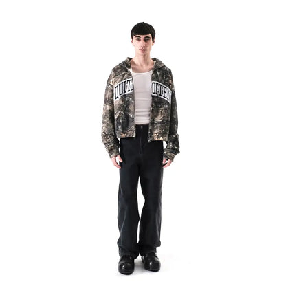CAMO COLLEGE ZIP HOODIE