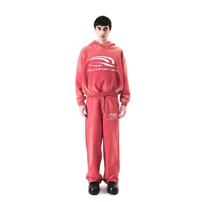 RED FADED SWEATPANTS