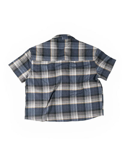 SHORT SLEEVE FLANNEL SHIRT BLUE